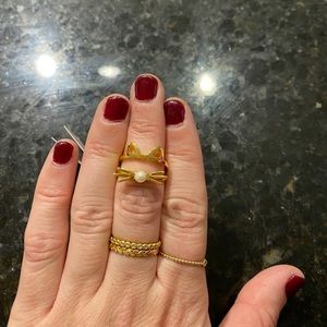 Brand New Kate Spade House Cat Ring size 6